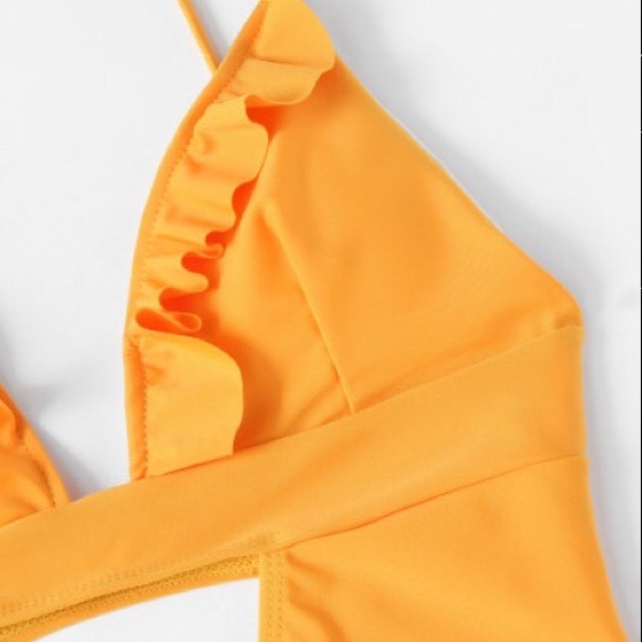 One Eleven Boutique Swim Hp Gold Peep Midriff Swimsuit Poshmark